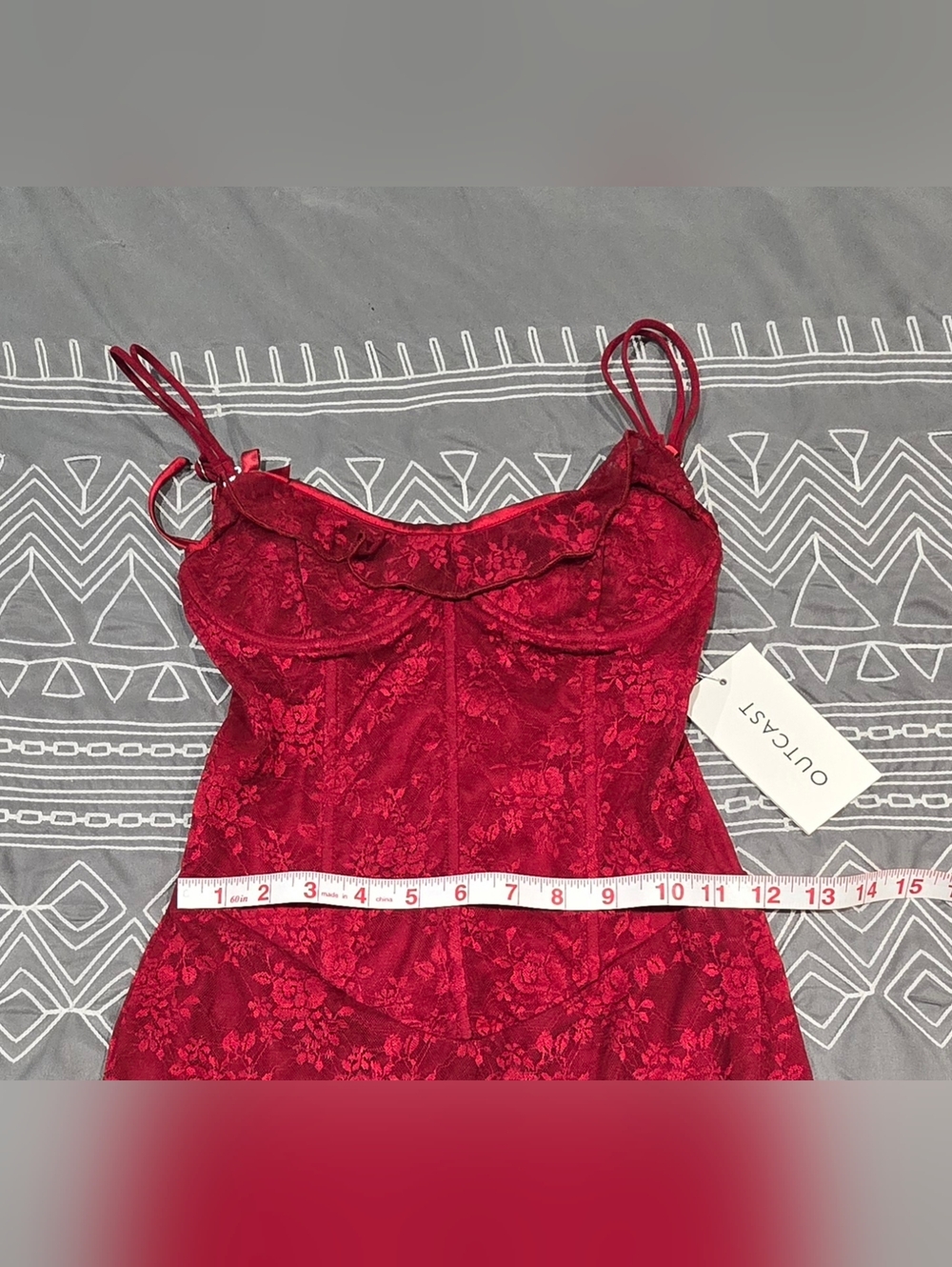 Outcast Dylan Maxi Dress In Red Lace Size XXS - Picture 7 of 13